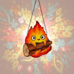 C.al.ci.fe.r Ho.wl/'s Mo/vi.ng C.as.tl.e Suncatcher Anime G.hi.b.li Faux Resin Window Hanging Christmas Ornament Gift